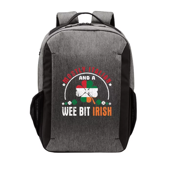 Funny Mostly Italian And A Wee Bit Irish Saint Patrick's Day Vector Backpack