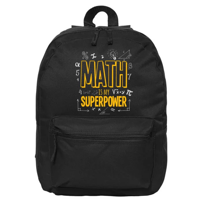 Funny Math Is My Superpower Algebra Lover Steam Gift 16 in Basic Backpack