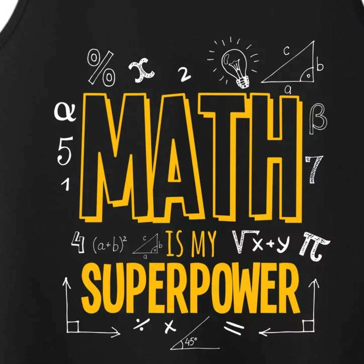 Funny Math Is My Superpower Algebra Lover Steam Gift Performance Tank