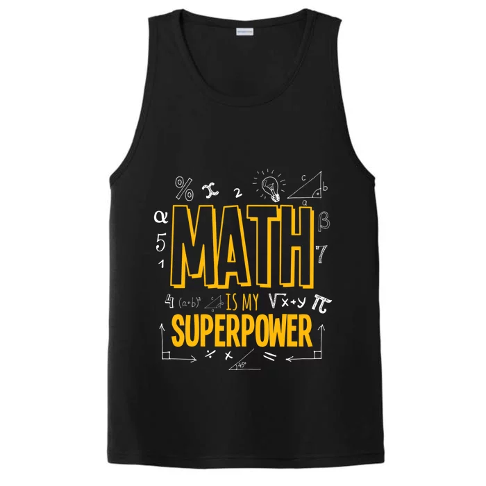 Funny Math Is My Superpower Algebra Lover Steam Gift Performance Tank