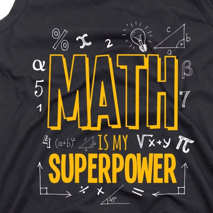 Funny Math Is My Superpower Algebra Lover Steam Gift Tank Top