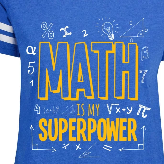 Funny Math Is My Superpower Algebra Lover Steam Gift Enza Ladies Jersey Football T-Shirt