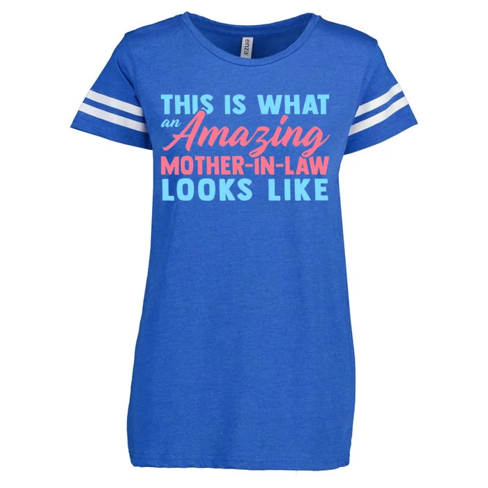 Funny Mother In Law From Daughter Mother's Day Wo Gift Enza Ladies Jersey Football T-Shirt