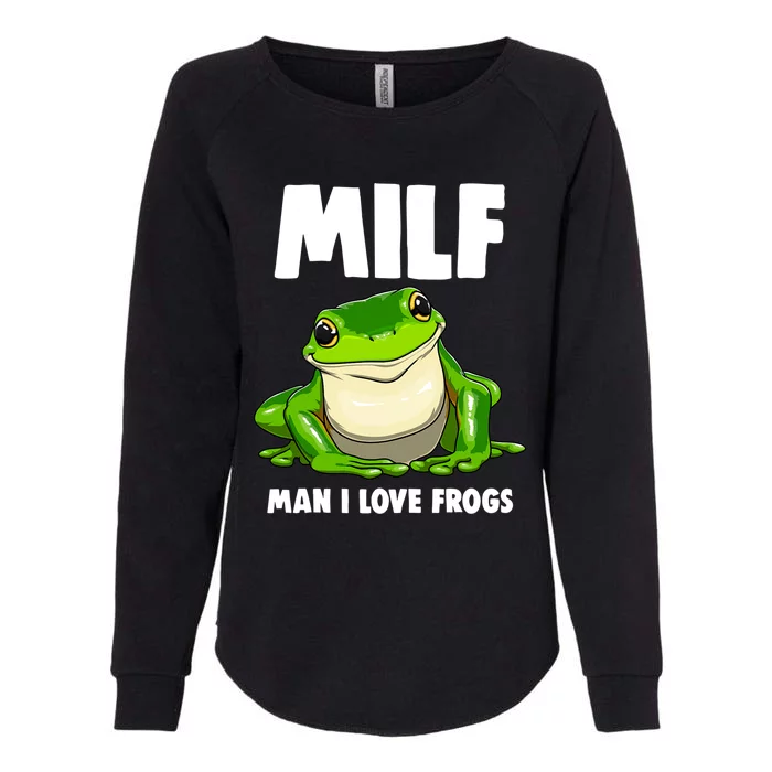 Funny Man I Love Frogs Tee Shirts Frog Love Womens California Wash Sweatshirt