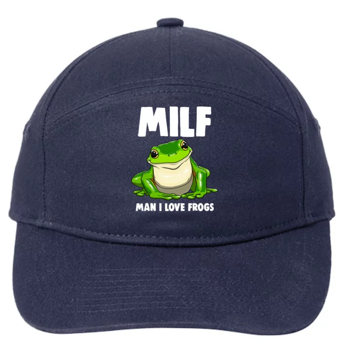 Funny Man I Love Frogs Tee Shirts Frog Love 7-Panel Snapback Hat