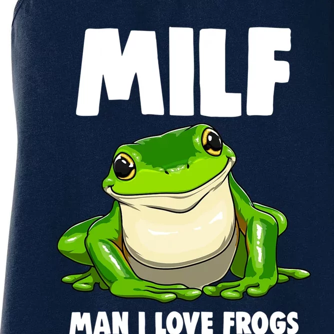 Funny Man I Love Frogs Tee Shirts Frog Love Women's Racerback Tank