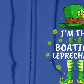 Family Matching I'm The Boating Leprechaun St Patrick's Day Gift Full Zip Hoodie