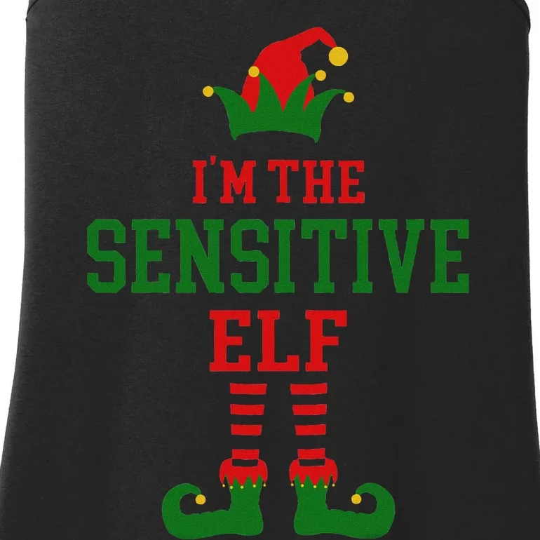 Family Matching IM The Sensitive Elf Christmas Ladies Essential Tank