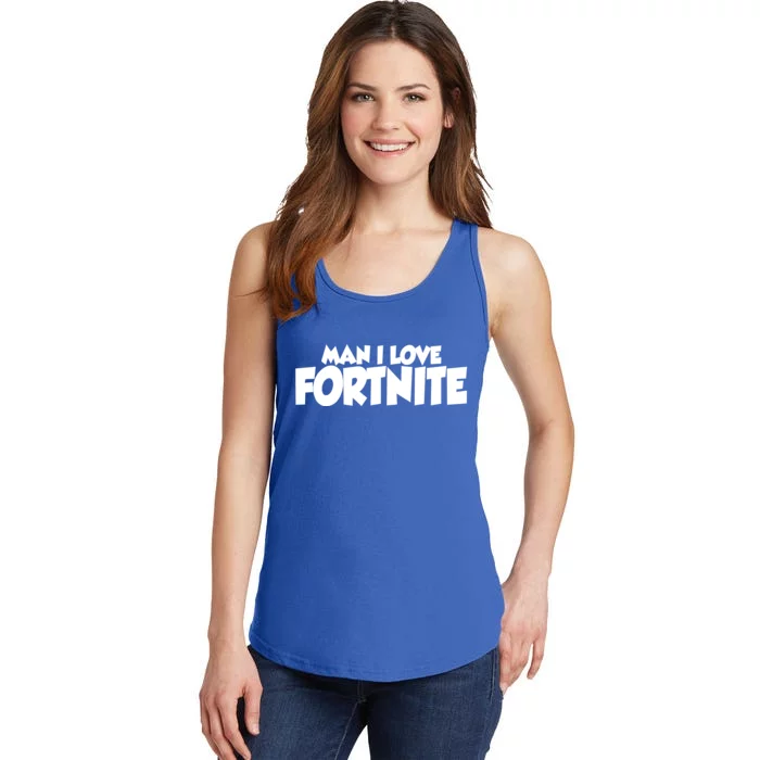 Funny Man I Love Fortnite Ladies Essential Tank