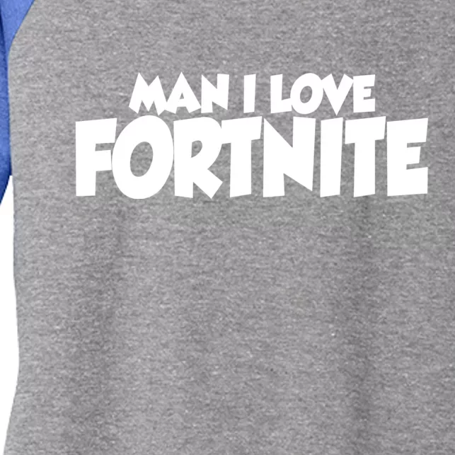 Funny Man I Love Fortnite Women's Tri-Blend 3/4-Sleeve Raglan Shirt