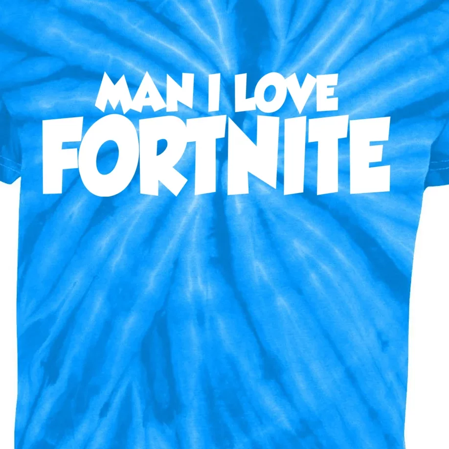 Funny Man I Love Fortnite Kids Tie-Dye T-Shirt