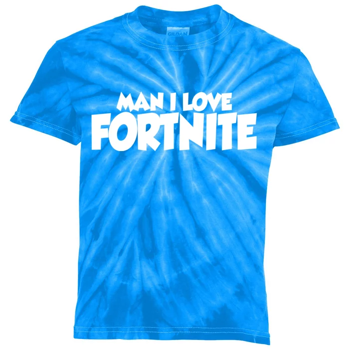 Funny Man I Love Fortnite Kids Tie-Dye T-Shirt