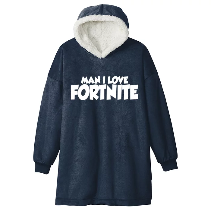 Funny Man I Love Fortnite Hooded Wearable Blanket