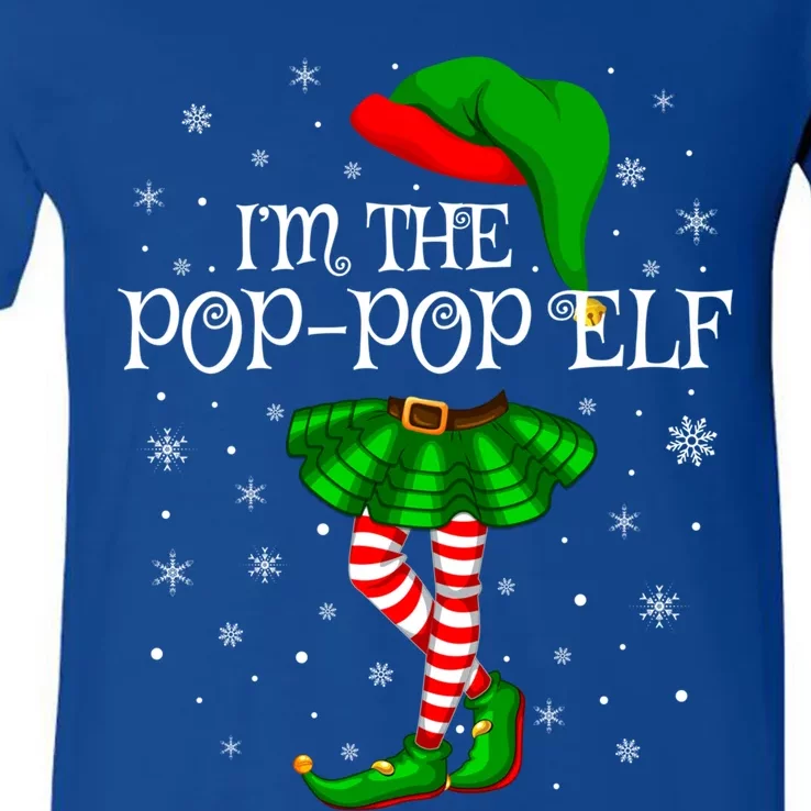 Family Matching IM The Poppop Elf Christmas Gift V-Neck T-Shirt