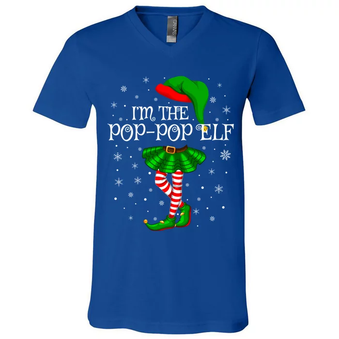 Family Matching IM The Poppop Elf Christmas Gift V-Neck T-Shirt