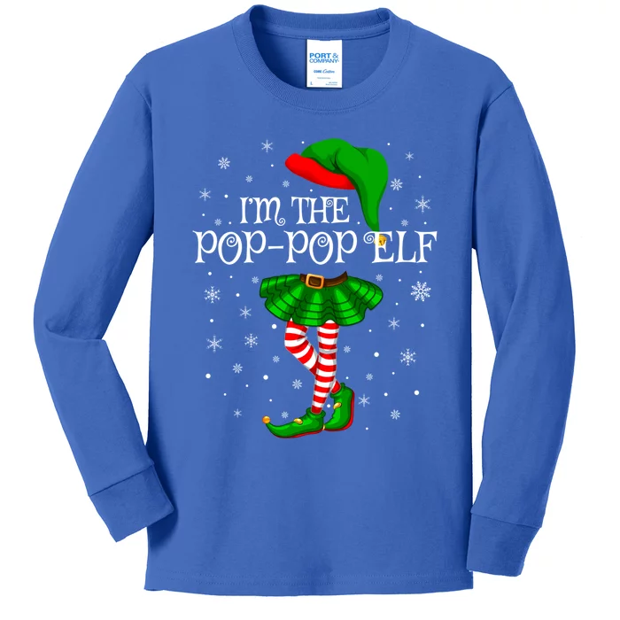 Family Matching IM The Poppop Elf Christmas Gift Kids Long Sleeve Shirt