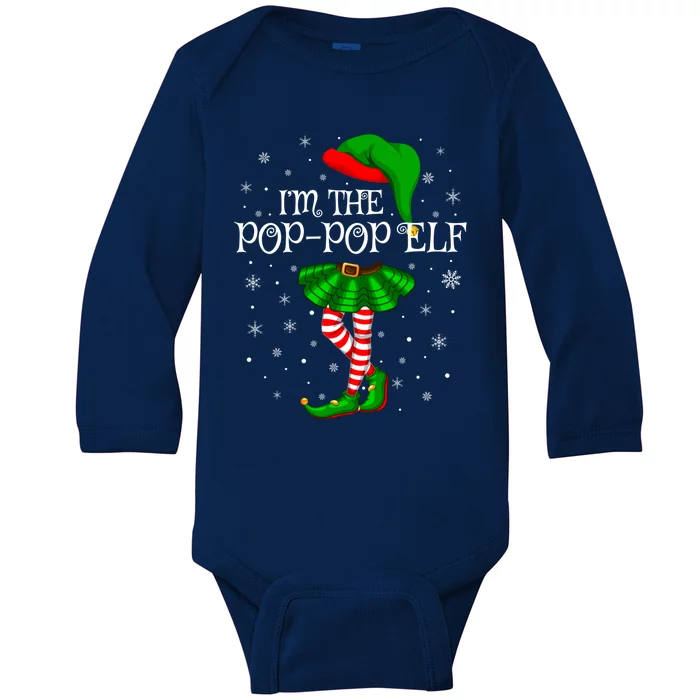 Family Matching IM The Poppop Elf Christmas Gift Baby Long Sleeve Bodysuit