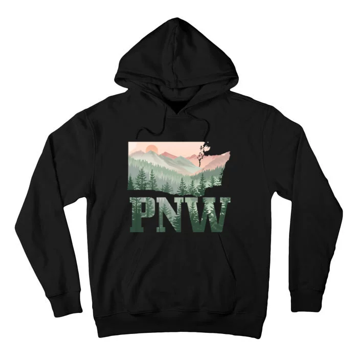 Funny Mountains Idaho Oregon Washington Gift Pnw Pacific Northwest Tall Hoodie