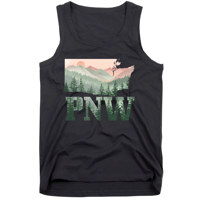 Funny Mountains Idaho Oregon Washington Gift Pnw Pacific Northwest Tank Top