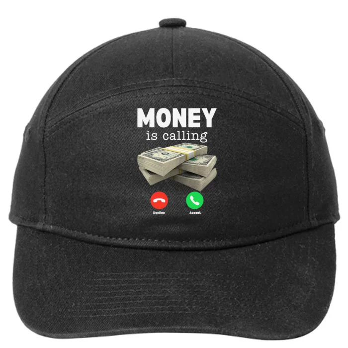 Funny Money Is Calling Dollar Cash Phone Screen 7-Panel Snapback Hat