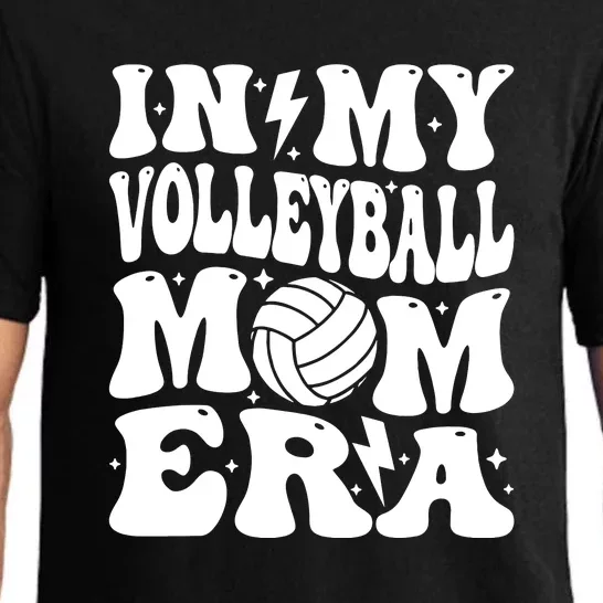 Funny Mama In My Volleyball Mom Era Groovy Gift Pajama Set