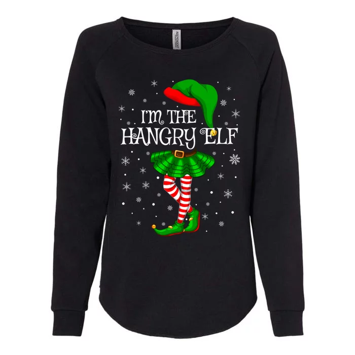 Family Matching Im The Hangry Elf Christmas Cool Gift Womens California Wash Sweatshirt