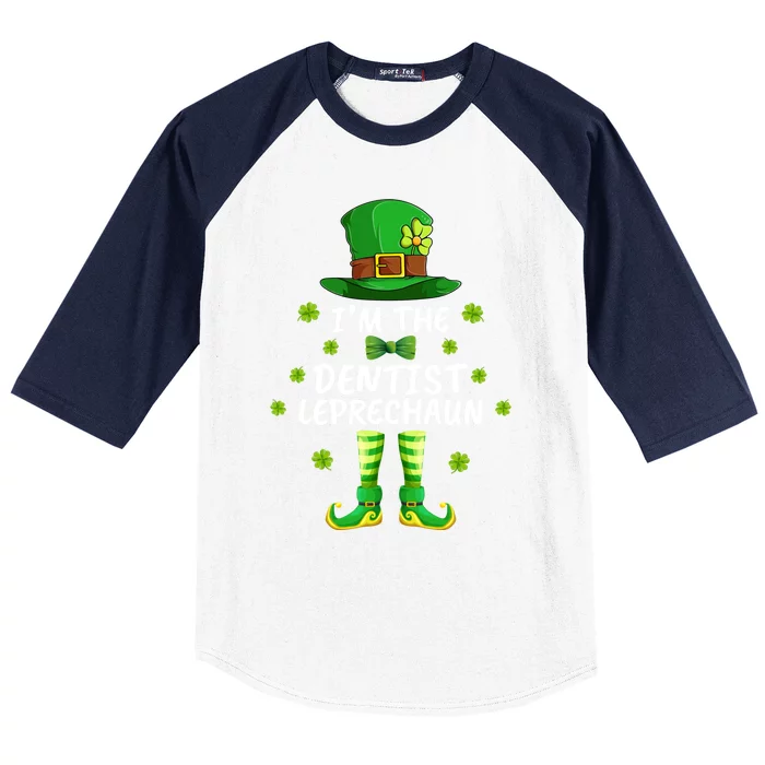 Family Matching I'm The Dentist Leprechaun St Patrick's Day Gift Baseball Sleeve Shirt