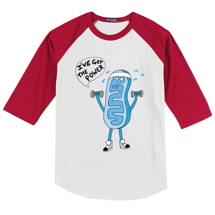 Funny Mitochondria IVe Got The Power Of Biology Kids Colorblock Raglan Jersey