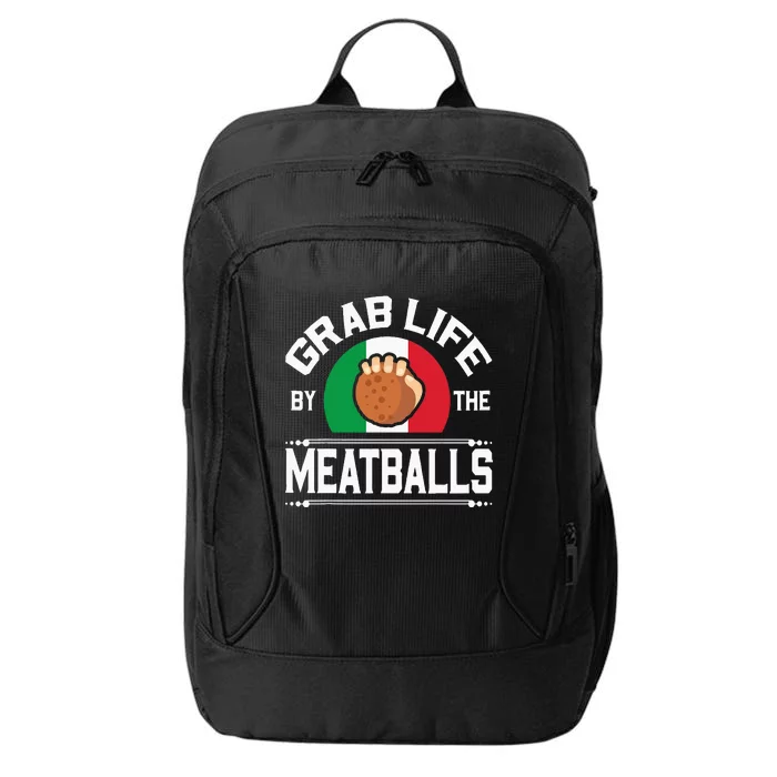 Funny Meatball Italian Food Italy Flag City Backpack