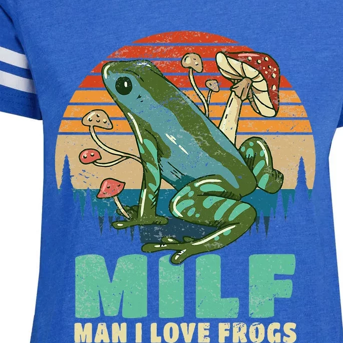 Frog Man I Love Frogs Enza Ladies Jersey Football T-Shirt