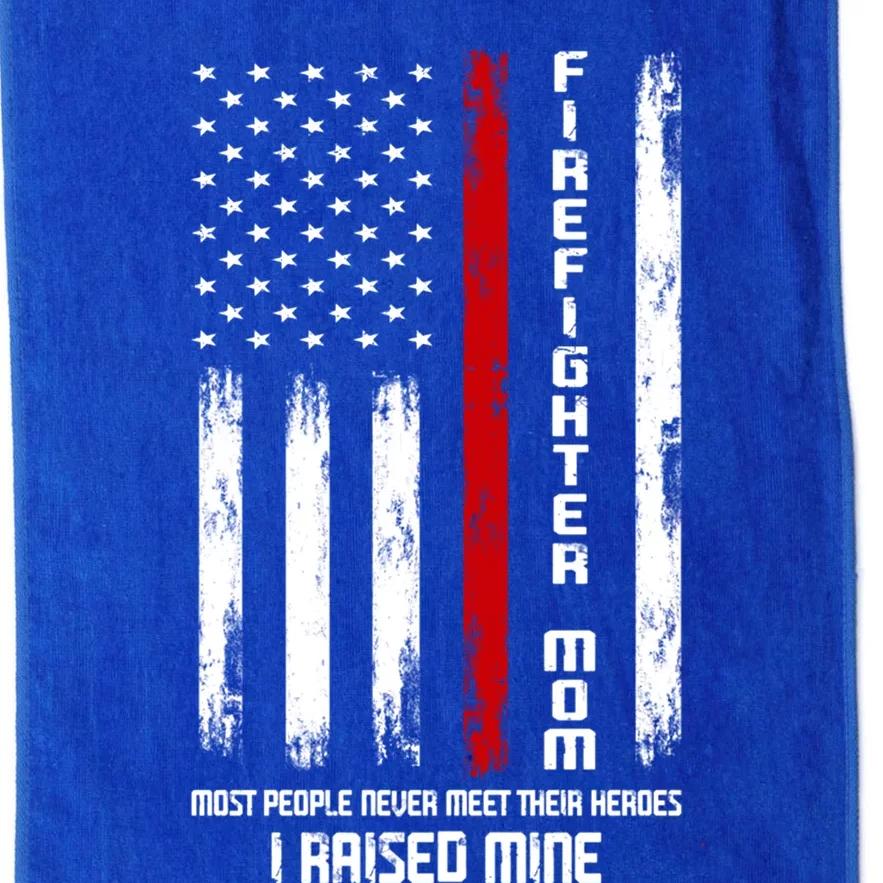 Firefighter Mom I Raised Hero Firefighter Gift Platinum Collection Golf Towel