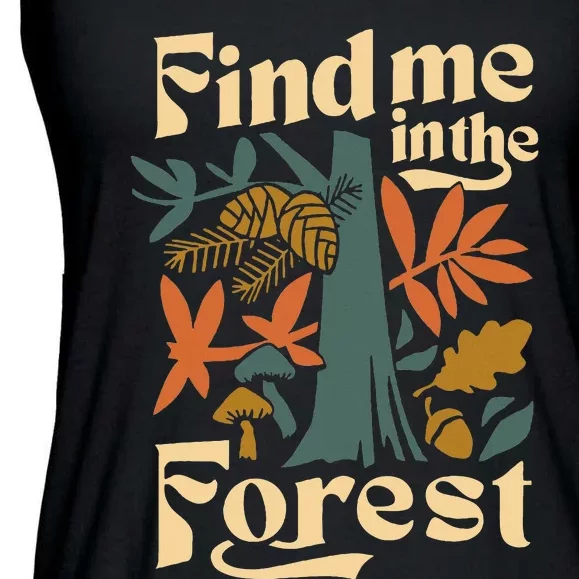 Find Me In The Forest Ladies Essential Flowy Tank