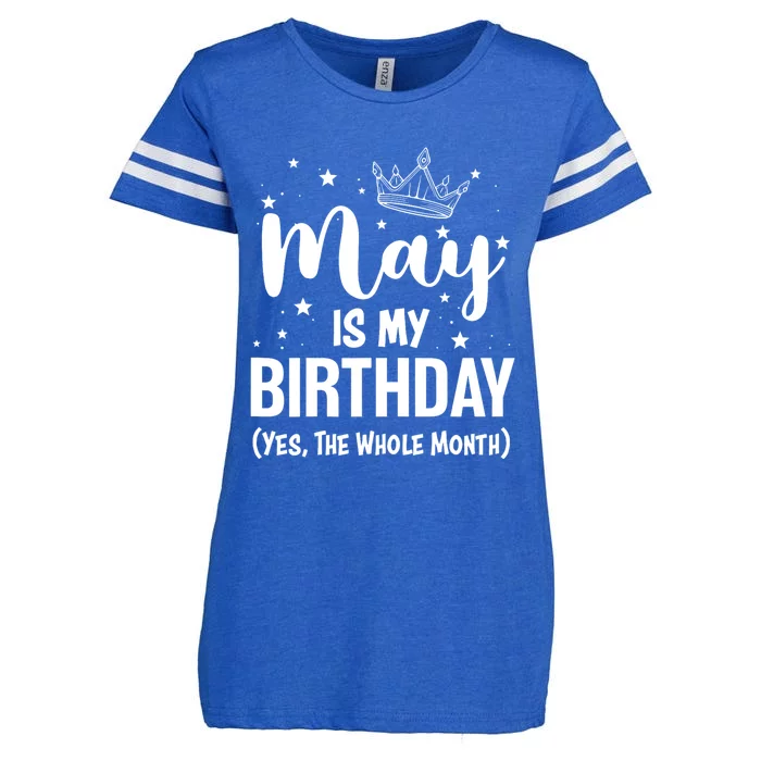 Funny May Is My Birthday Yes The Whole Month Enza Ladies Jersey Football T-Shirt