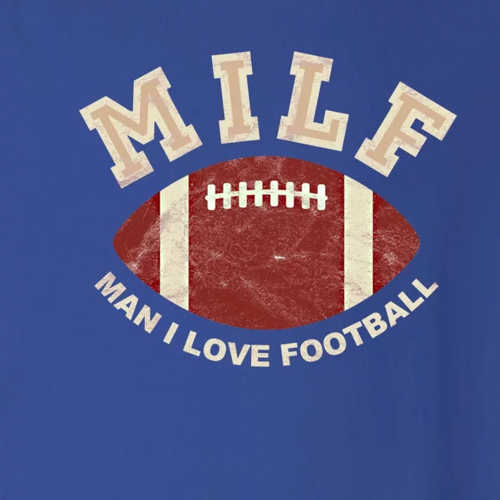 Funny Milf I Love Football Pun For Fantasy Football Fans Gift Toddler Long Sleeve Shirt