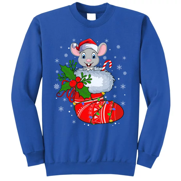 Funny Mouse In Christmas Socks Santa Mouse Xmas Funny Gift Sweatshirt