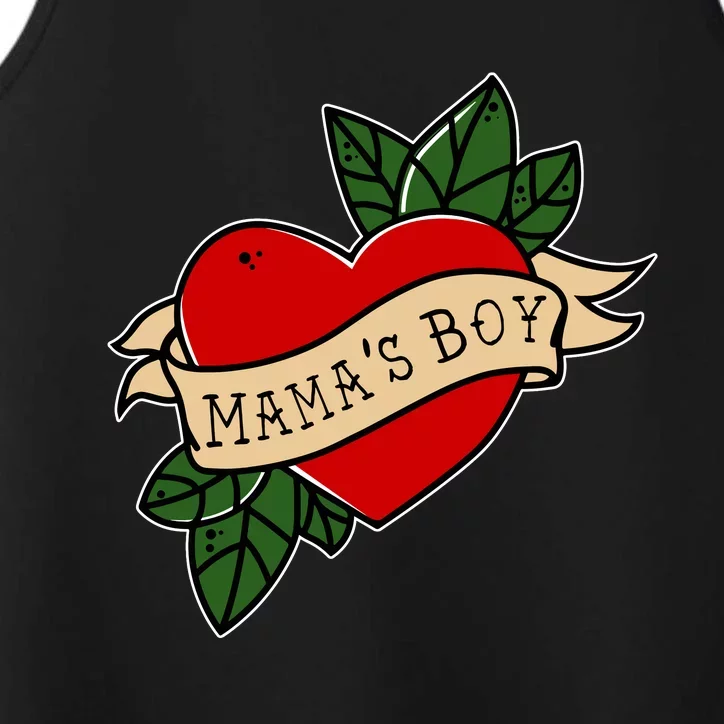 Funny Mama Is My Valentine MamaS Boy Valentines Day Heart Performance Tank