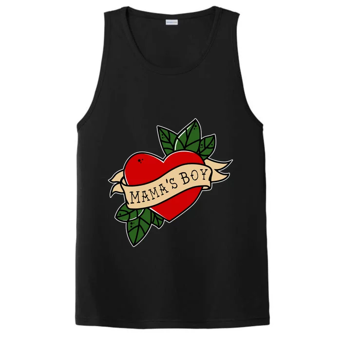 Funny Mama Is My Valentine MamaS Boy Valentines Day Heart Performance Tank