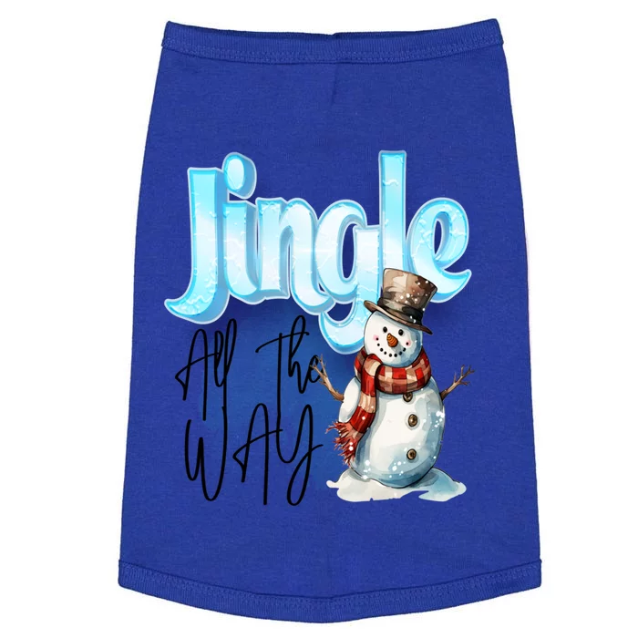 Funny Message Jingle Bells All Way Christmas Song Gift Doggie Tank