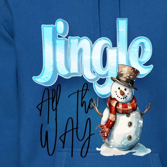 Funny Message Jingle Bells All Way Christmas Song Gift Premium Hoodie