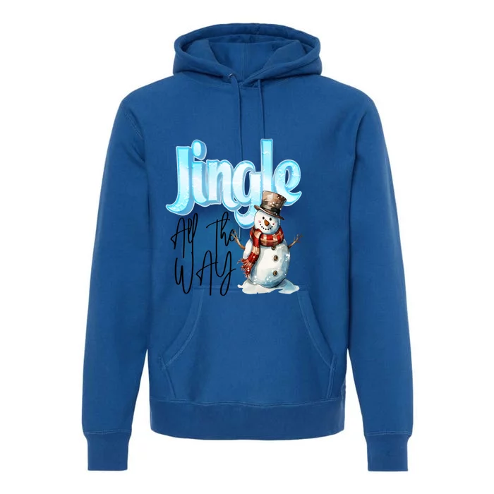 Funny Message Jingle Bells All Way Christmas Song Gift Premium Hoodie