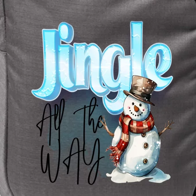 Funny Message Jingle Bells All Way Christmas Song Gift Impact Tech Backpack