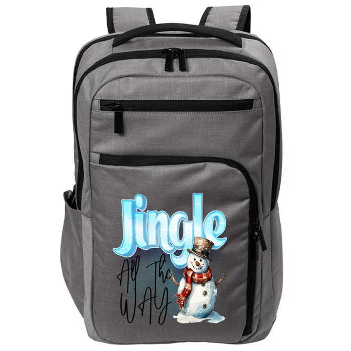 Funny Message Jingle Bells All Way Christmas Song Gift Impact Tech Backpack