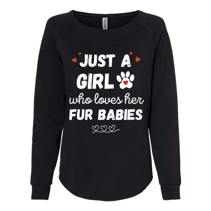 Fur Mom Just A Who Loves Her Fur Gift Womens California Wash Sweatshirt