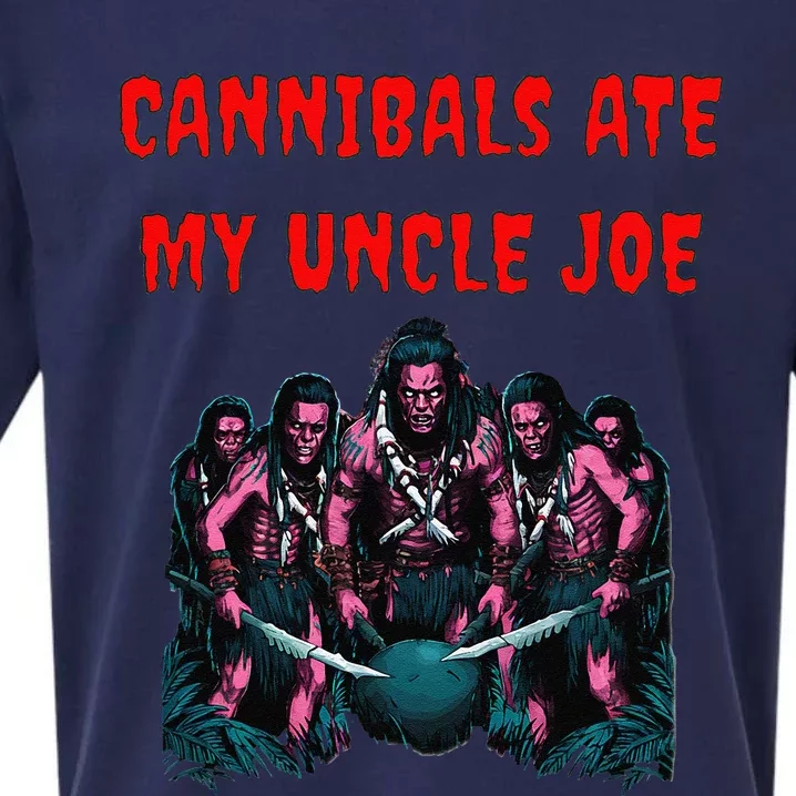 Funny Meme Joe Biden President Cannibals Ate My Uncle Sueded Cloud Jersey T-Shirt