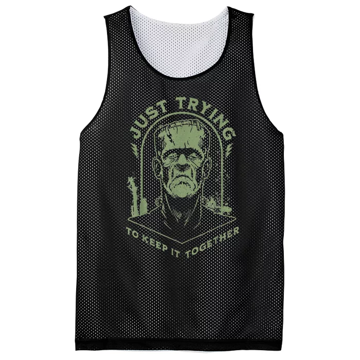 Frankenstein Monster Just Trying To Keep It Together Mesh Reversible Basketball Jersey Tank