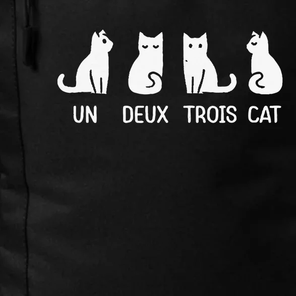 Funny Meow Kitty Un Deux Trois Cat Daily Commute Backpack