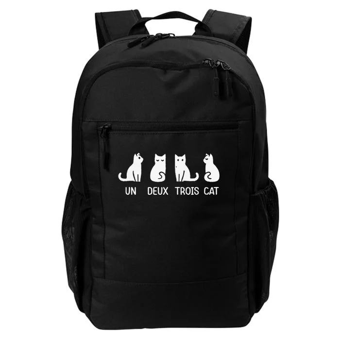 Funny Meow Kitty Un Deux Trois Cat Daily Commute Backpack