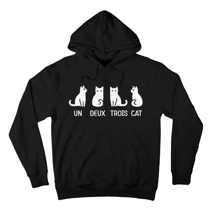 Funny Meow Kitty Un Deux Trois Cat Tall Hoodie