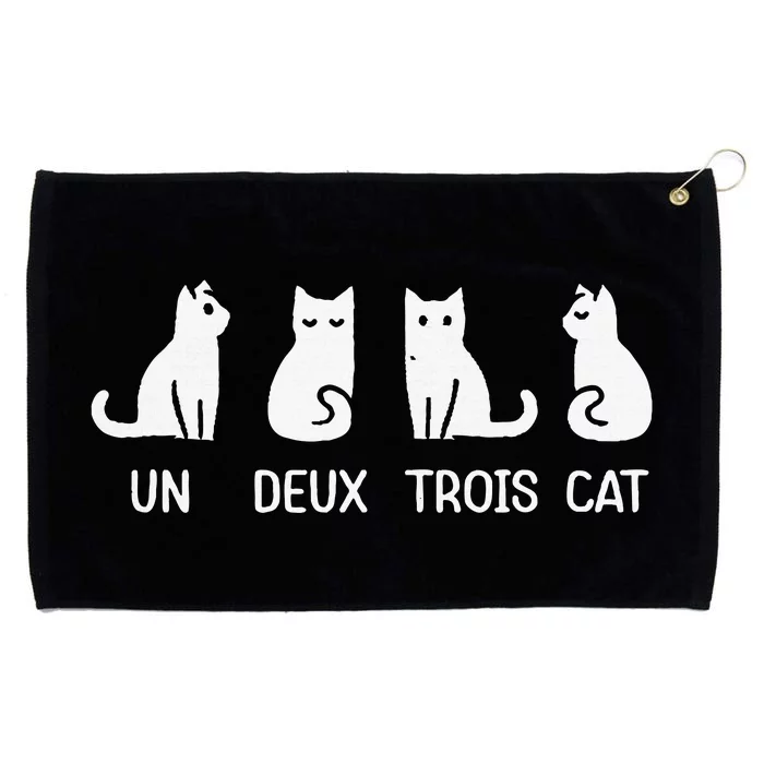 Funny Meow Kitty Un Deux Trois Cat Grommeted Golf Towel