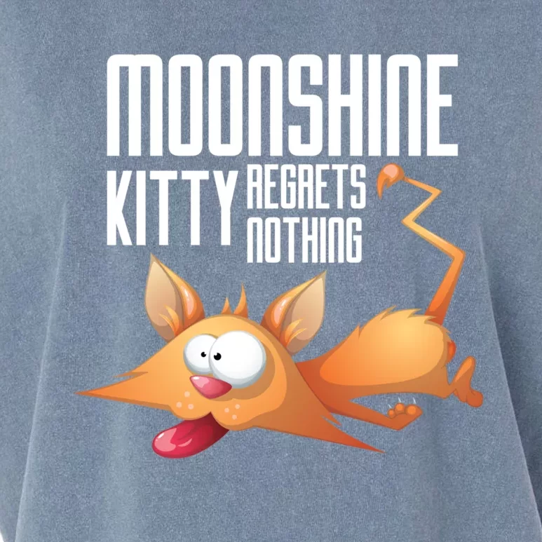 Funny Moonshine Kitty Regrets Nothing Whiskey Ers Gift Cute Gift Garment-Dyed Women's Muscle Tee